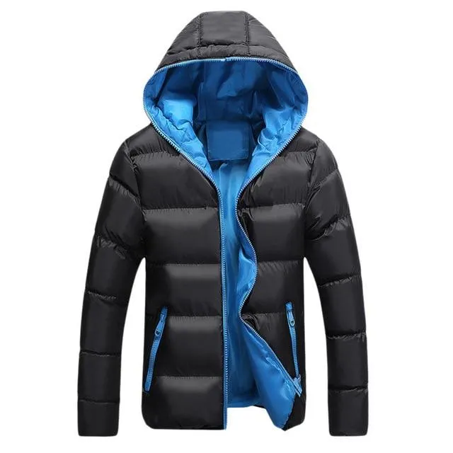 Casual Hooded Thick Padded Men Coats