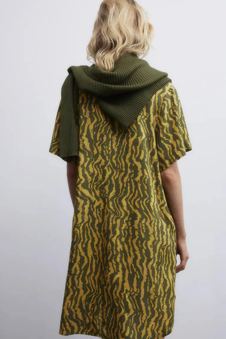 H&M v-neck tunic, green
